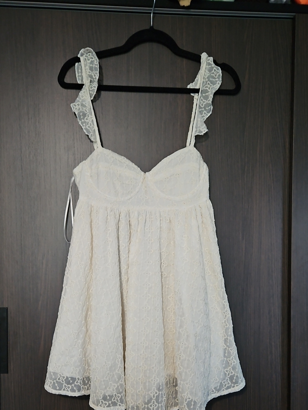 Lace Babydoll Sundress in Ivory